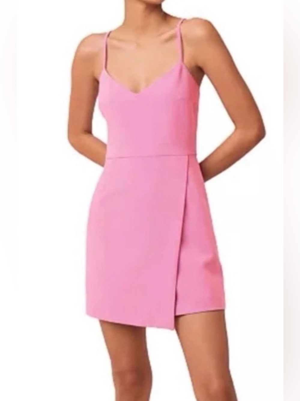 French Connection Bright Pink Spaghetti-Strap Mini Dress